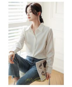 シャツ・ブラウス | ブラウス レディース オフィス 白 ホワイト おしゃれ 長袖 シャツカジュアル 制服 緑 グリーン シフォン 通勤 OL 二次会 上品 お仕事 デート お出かけ 女子会