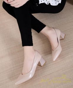 パンプス | 走れるポインテッドトゥ チャンキーヒール 黒 フォーマル オフィス レディース 入学式 入園式 卒業式 卒園式 5cmヒール 22cm 結婚式 靴 25cm