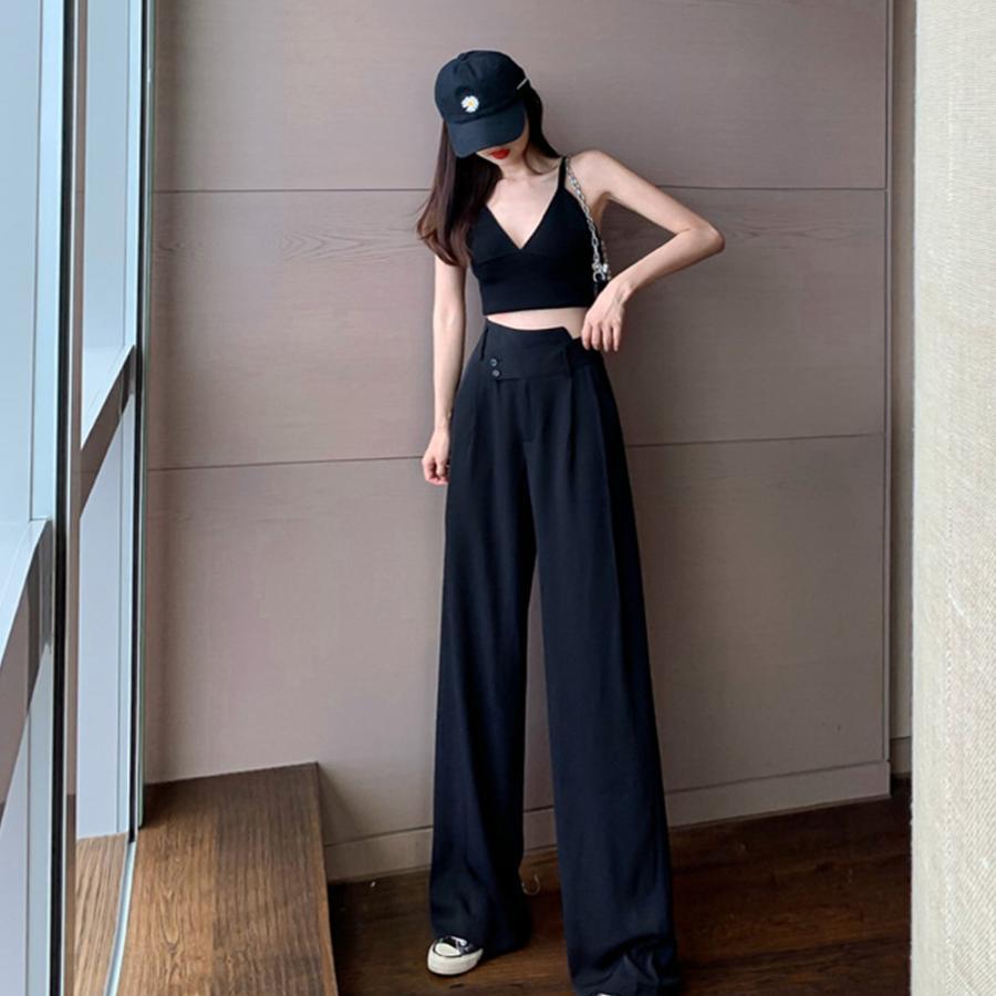 ワイドパンツ | ハイウエストレディース 無地