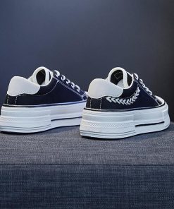 スニーカー | レディースシューズ レースアップ ローカット 厚底靴 履きやすい キャンバス カジュアルシューズ フラットシューズ