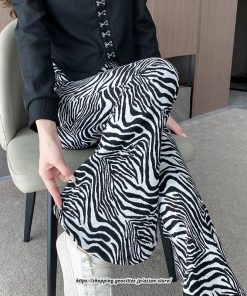 チノ・テーパード・ジョガー・スキニーパン | パンツ レディース ロングパンツ フレアパンツゼブラ柄  ボトムス 韓国 オルチャン 原宿 ダンス 衣装 パンツ B系 サブカル アニマル柄 HIPHOP K-POP ストリート