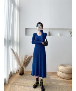 ニットワンピース | ワンピース 秋 秋服 レディース ニット ロングワンピース ロング 長袖 冬 冬服 Aライン 着痩せ 大人上品 お出かけ デート エレガント 送料無料 20代30代40代