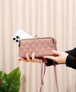 長財布 | キルティング がま口財布 ポシェット韓国