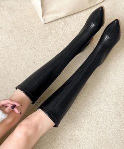 ニーハイブーツ | ロングブーツ レディース 太ヒール