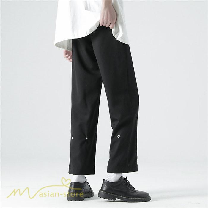 チノパン | ワイドパンツ メンズ カジュアルパンツ 夏新作 黒 アンクルパンツ ガウチョ パンツ 体型カバー 着痩せ 上品 3XL ビジネス 大きいサイズ サマーパンツ オフィス