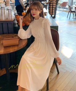 マキシ | ワンピース レディース ゆったり 長袖 オシャレ 呼ばれ 韓国風 二次会 同窓会 通勤 ロング丈 新春 ロング 着痩せ エレガント きれいめ 20代30代40代 体型カバー