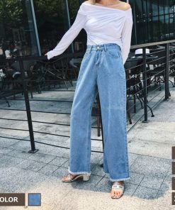 ジーンズ、デニム | 短納期ワイドパンツ デニムパンツ ロングパンツ ジーンズ パンツ 大きいサイズ ハイウエスト 2019新作 ストレッチ レディースボトムス デニムズボン