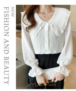 シャツ・ブラウス | ブラウス シャツ レディース 40代 上品 ブラウス きれいめ 通勤 OL ビジネス ゆったり 白  コーヒー ホワイト 秋 シフォン 夏 上品 秋コーデ 着痩せ