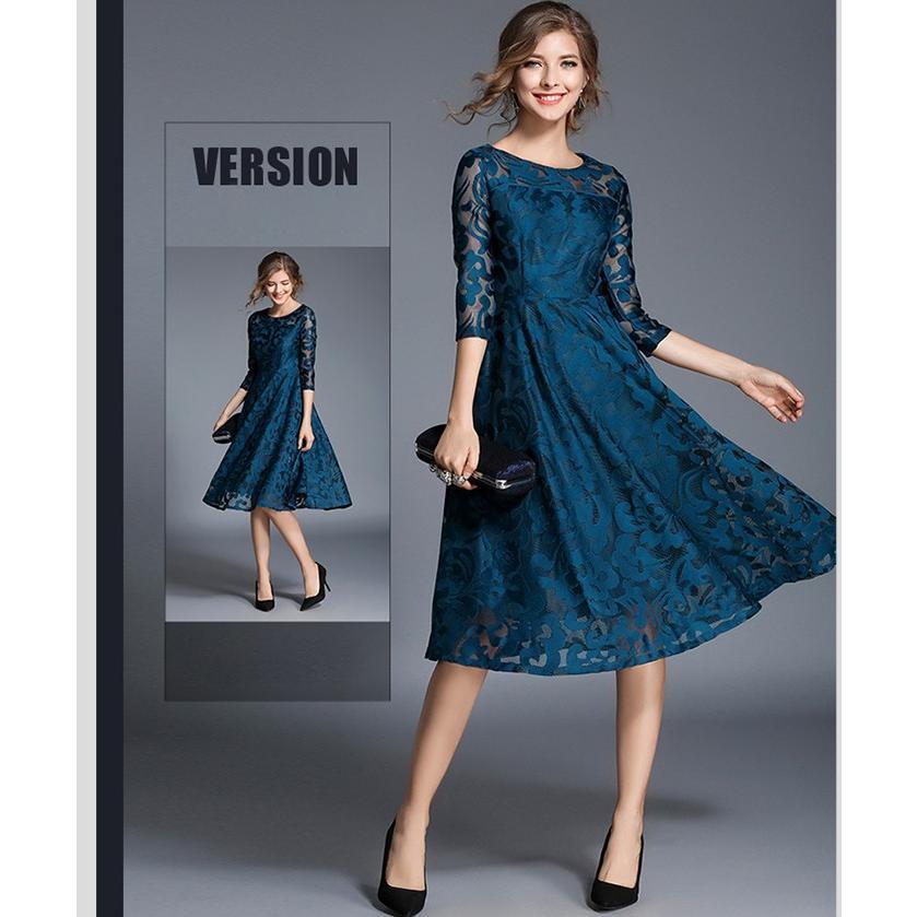 レースワンピース | ワンピース ドレス ロングドレス レースワンピ 結婚式 パーティードレス 二次会 フォーマル レデイース エレガント お呼ばれ ロングワンピ 七分袖