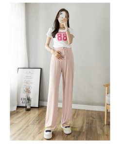 パンツ レギンス | 夏マタニティパンツ ワイドパンツ 涼感 ひんやり ウエストゴム 産前産後 妊婦 妊娠 無地 お腹包む 柔らか 夏パンツ 落ち感 マタニティ ママ ゆったり