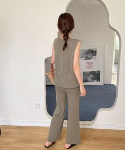 セットアップ | サマーニット冷感タッチ薄手