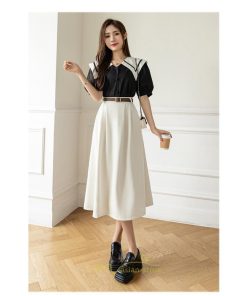 スカート | Aラインミモレ丈 裏地付き ボトムス 春 夏 黒 ベージュ カーキ おしゃれ お呼ばれ ファッション 女子会 カジュアル 無地 デート