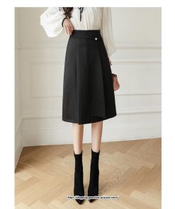 スカート | ミモレ丈ひざ丈レディース 無地 きれいめ 30代 40代 50代 着やせ 上品 通勤 通学 ラシャ 通勤 キレイめ 2022新作 暖か 秋冬