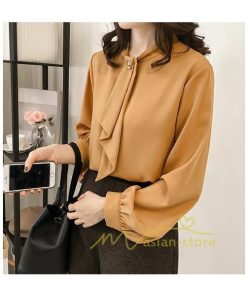 在庫ある | 長袖ブラウス レディース 秋物 シャツレディース ブラウスシャツ オフィス シフォンブラウス 30代40代50代 リボン トップス フェミニン フリル 3色 OL