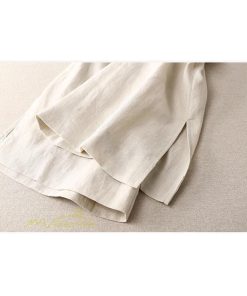 ワイドパンツ | パンツ レディース ロング丈 コットン 麻混 カジュアル 無地 40代 50代 リネン 夏 秋 カジュアル ロングパンツ 大きいサイズ 30代 20代 3色 上品