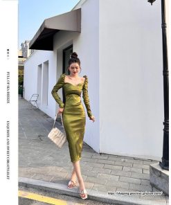 タイト | ワンピースタイトワンピース長袖 上品 セクシー高級感 ワンピース タイトワンピース ヒップアップ スリム 美ライン エレガント お呼ばれ シルエット