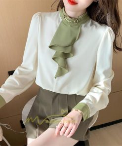 シャツ・ブラウス | ブラウス レディース 長袖 ブラウスシャツ ボウタイ フォーマル チュニック 大人 春 夏 春夏 フォーマル スーツ トップス 20代 30代 2022作 OL 高級感 母 ママ