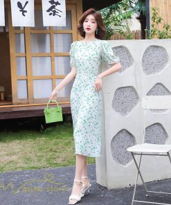 ミディアム | サマーワンピース レディース 着痩せ 半袖 花柄 ワンピース バックファスナー ワンピース 膝丈 ミディアムワンピース 上品 通勤通学 30代 上品 40代 お出かけ
