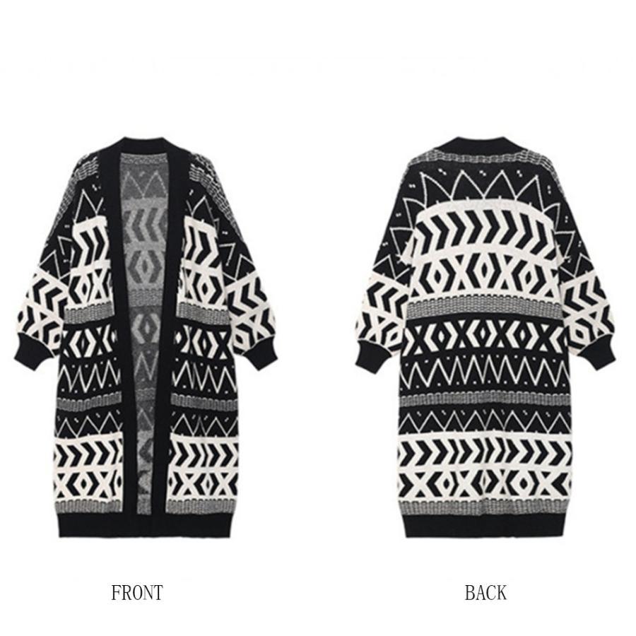 カーディガン | ニットロングカーディガンレディース韓国冬