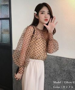 透かし編みトップス | シアーブラウス セットアップ アンサンブル