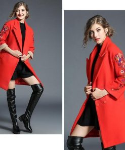 チェスターコート | コート レディースコート アウター ロング丈 刺繍 ロングコート 花柄 ゆったり 大人 上品 オフィス 通勤 長袖 お洒落 大きいサイズ