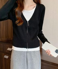 ニット・セーター | レイヤード風ニットトップス バイカラー