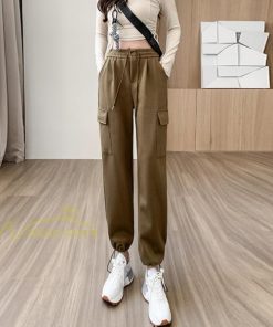 チノ・テーパード・ジョガー・スキニーパン | テーパードパンツ パンツ レディース 着痩せ ワイドパンツ 裾ひも付き ハイウエスト ウエストゴム カジュアル 秋冬 ロングパンツ 新作 無地 きれいめ コーデ