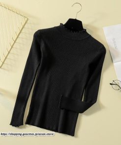 ニット・セーター | カットソー ニット レディース リブニット 長袖 秋冬 春 トップス スリム ストレッチ インナー 無地 着痩せ 通学通勤 長袖カットソー プルオーバー 長袖ニット