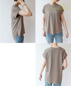 tシャツ・カットソー | Tシャツ Tシャツ レディース トップス ピグメント加工 フレンチスリーブ Tシャツ カットソー スリット 半袖 カジュアル 女性着 無地 普段 トップス シンプル