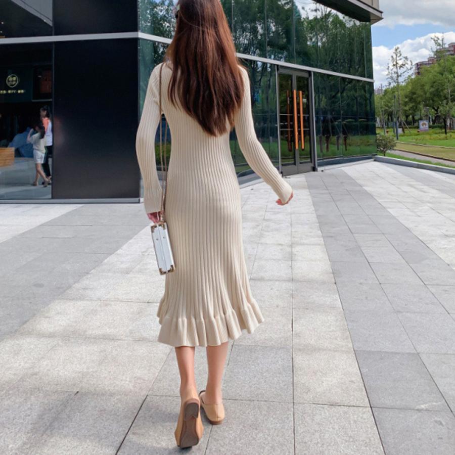 ワンピース | ニットマーメイドフリルワンピ