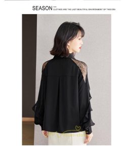 シャツ・ブラウス | ブラウス シャツ レディース 40代 春夏 オシャレブラウス レース 肩出しブラウス ドルマンスリーブ ブラウス トップス 通勤 体型カバー フォーマル 上品 黒