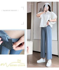 パンツ レギンス | マタニティ パンツ レディース 着痩せ 上品 マタニティウェア ローウエスト ワイドパンツ マタニティパンツ 妊婦服 夏服 薄手 サマーパンツ お出かけ 9分丈 夏