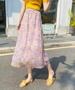 スカート | レディース シフォン フレア マキシ ロングウエストゴム マキシ花柄 ゆったり 20代30代40代50代 通勤通学 普通着 お出かけ お呼ばれ