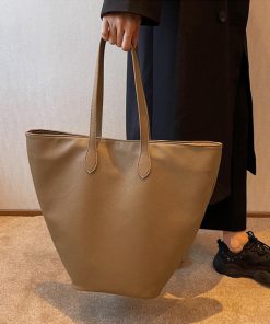 トートバッグ | PUレザー大容量 レトロ