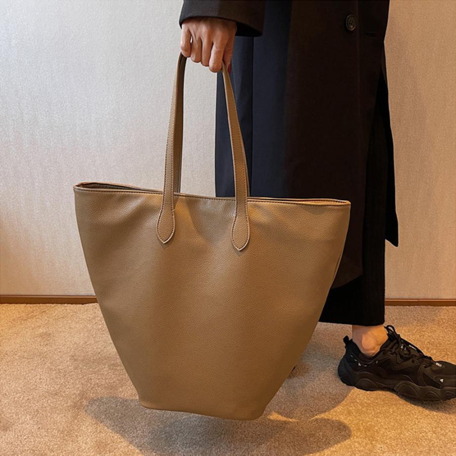 トートバッグ | PUレザー大容量 レトロ