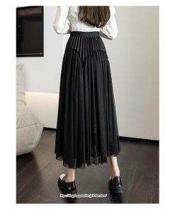 スカート | ロングティアードAラインレディース フレアハイウエスト 秋冬 無地 20代30代40代50代 オシャレ ゆったり