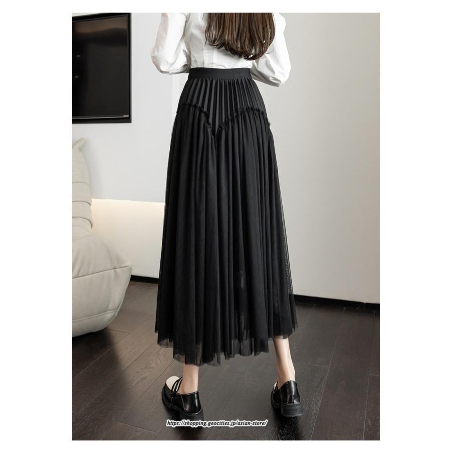 スカート | ロングティアードAラインレディース フレアハイウエスト 秋冬 無地 20代30代40代50代 オシャレ ゆったり