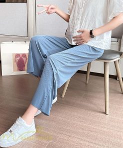 パンツ レギンス | マタニティ パンツ レディース 着痩せ 上品 マタニティウェア ローウエスト ワイドパンツ マタニティパンツ 妊婦服 夏服 薄手 サマーパンツ お出かけ 9分丈 夏