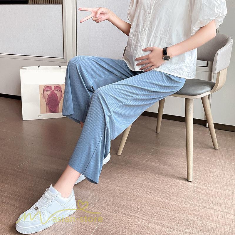 パンツ レギンス | マタニティ パンツ レディース 着痩せ 上品 マタニティウェア ローウエスト ワイドパンツ マタニティパンツ 妊婦服 夏服 薄手 サマーパンツ お出かけ 9分丈 夏