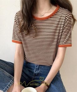 シャツ・ブラウス | ブラウス 半袖 Tシャツ おしゃれ 可愛い ゆったり 20代 30代 大人 40代 50代 レディース 夏物 ボーダー トップス 着痩せ 日常 お出かけ 体型カバー  カジュアル