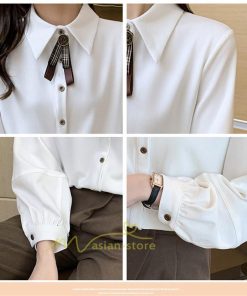 シャツ・ブラウス | スカーフタイシャツ トップス シャツ シャツ ブラウス レディース カジュアル フェミニン 春 秋 冬 きれいめ カジュアル 着痩せ 上品 エレガント 夏物 通勤通学
