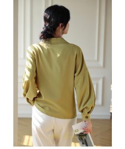 シャツ・ブラウス | ブラウス レディース シャツ トップス Vネック 長袖シャツ 無地 オフィス カジュアル おしゃれ 通勤 オフィス お出かけ エレガント 上品 デート フェミニン