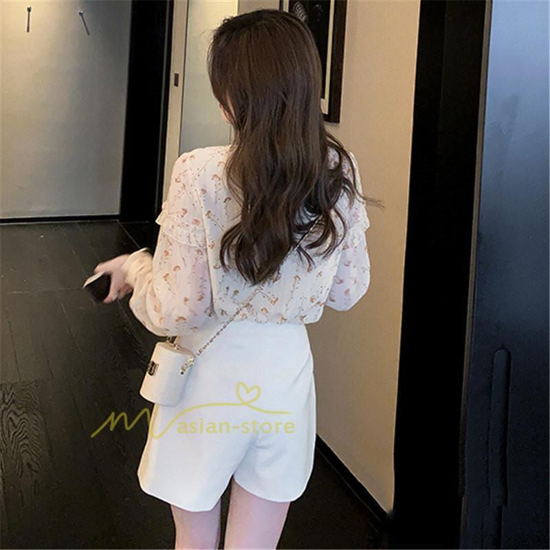 シャツ・ブラウス | ブラウス トップス シャツ レディース シフォン 無地 長袖シャツ ファッション カジュアル エレガント 細身 優雅 通勤 花柄 新作 リボン付き 上品 オシャレ OL