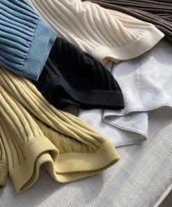 ワイドパンツ | リブニットパンツ リラックスパンツ厚手