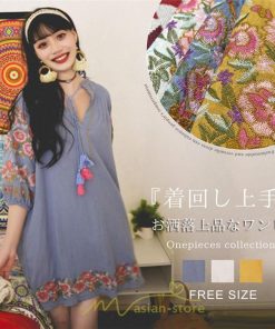 ミニ丈 | ワンピース 大人可愛い 膝上 ミニ 夏 秋 花柄 レディース 花柄 ドレス リゾート きれいめ 10代 20代 30代 40代 お呼ばれ 刺繍 かわいい 50代 小柄 リゾート