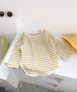 衣装 服 | Tシャツ 2021新作 子供 キッズTシャツ 韓国風 長袖 無地 ストライプ クルーネック おしゃれ 可愛い シンプル アウトドア 8色 お出かけ 男女兼用 春物 着回し