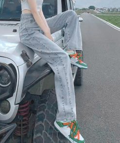 デニム | ストレートデニムパンツ ハイウエスト美脚