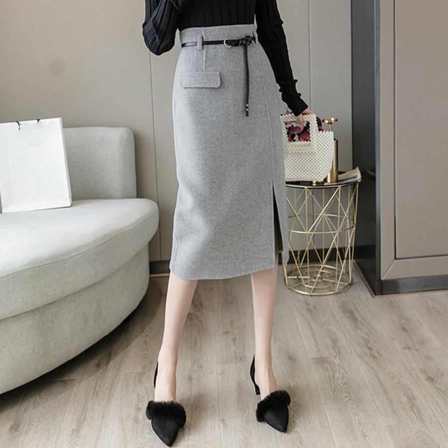 タイトスカート | ウールライク 韓国 秋冬