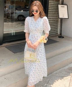 マキシ | ワンピース レディース 40代 膝丈ワンピース 春夏 半袖 通勤OL オシャレ結婚式ドレス Vネック 花柄ワンピース きれいめ お出かけ Aライン カジュアル 上品 2022