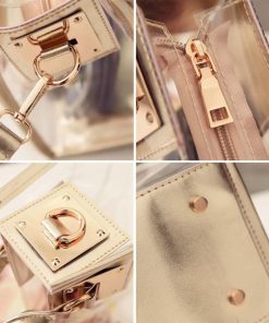 トートバッグ | レディース PVC 春夏 ショルダーバッグ クリアバッグ プールバッグ 透明